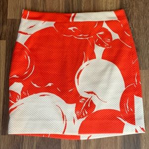 J.Crew Apple Print Skirt